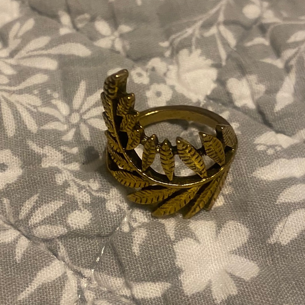 Gold leaf wrap ring